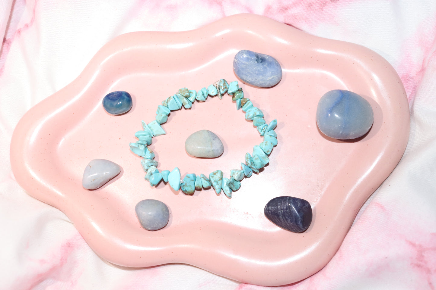 Bracelet en Pierre Turquoise Lilie